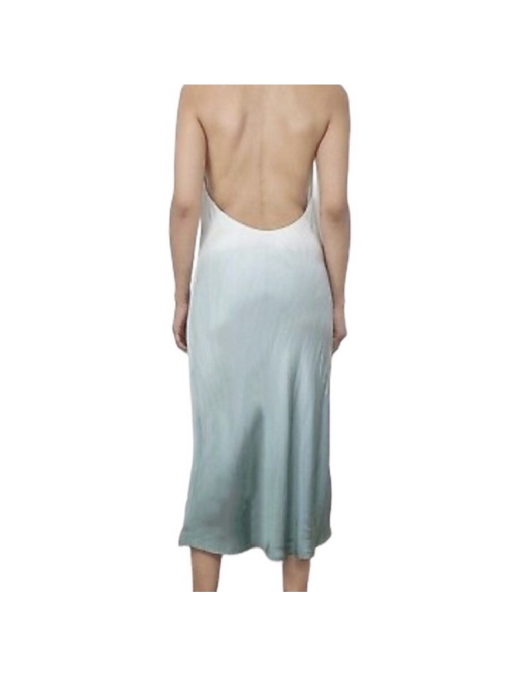 Young Fabulous & Broke Ombre Slip Midi Dress in White to Light Blue - Picture 3 of 7